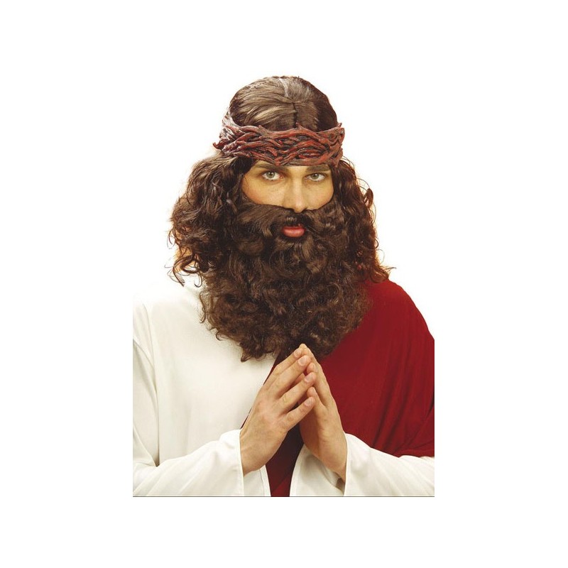 Peluca profeta con barba mesias jesus
