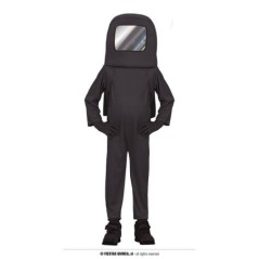 Disfraz Astronauta Among Us negro para niño
