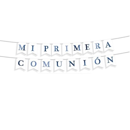 Letrero Mi primera comunion blanco y azul metal 4 metros 8435127213071 21307