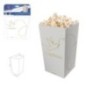 Caja palomitas decoración Comunión paloma 3 uds 6,5x15x8,5 cm