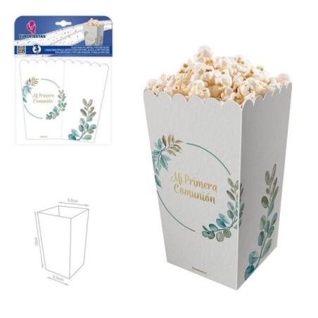 Caja palomitas decoración Comunión floral 3 uds 6