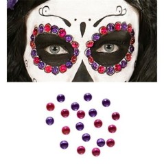 Gemas adhesivas para piel violeta rosa 40 unid. 3413 8003558034130