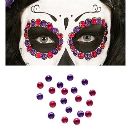 Gemas adhesivas para piel violeta rosa 40 unid. 3413 8003558034130