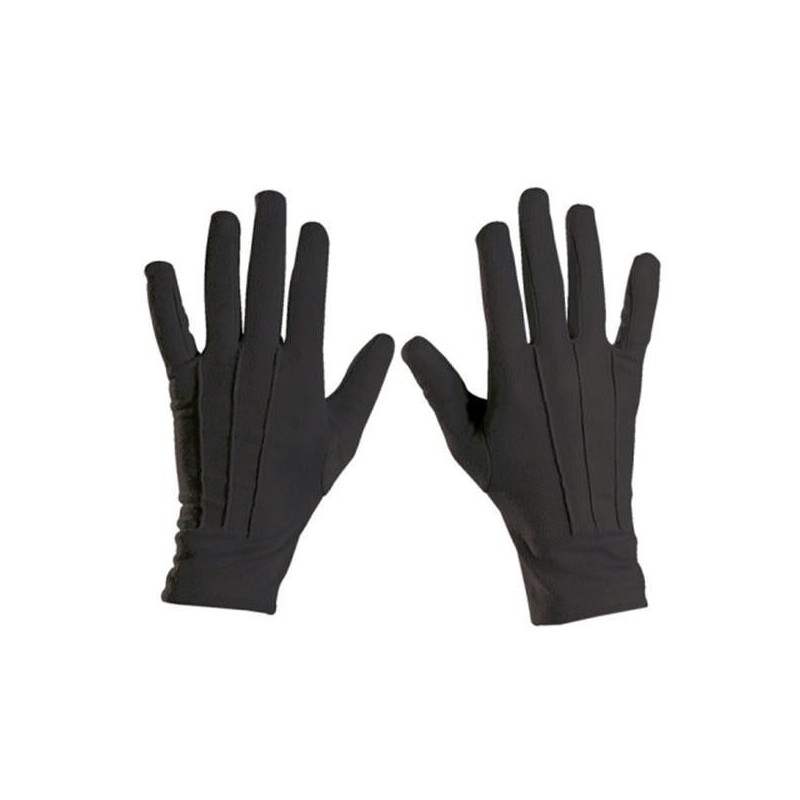 Guante corto negro con raya payaso