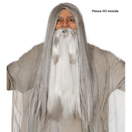 Barba gris extra para gandalf o anciano 11954 8434077119549