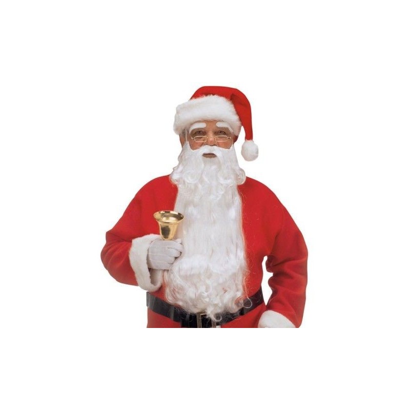 Barba blanca papa noel extra con cejas y bigote