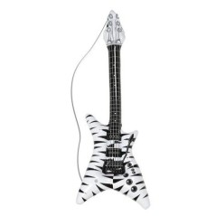 Guitarra electrica hinchable 92 cm zebra rockstar 4814 8003558048144