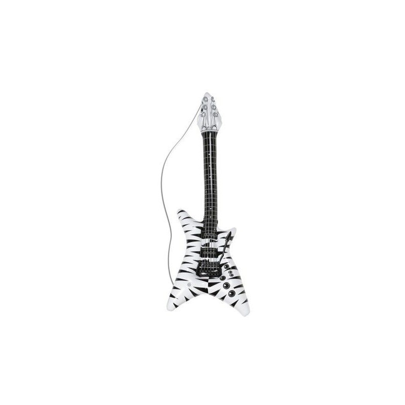 Guitarra electrica hinchable 92 cm zebra rockstar