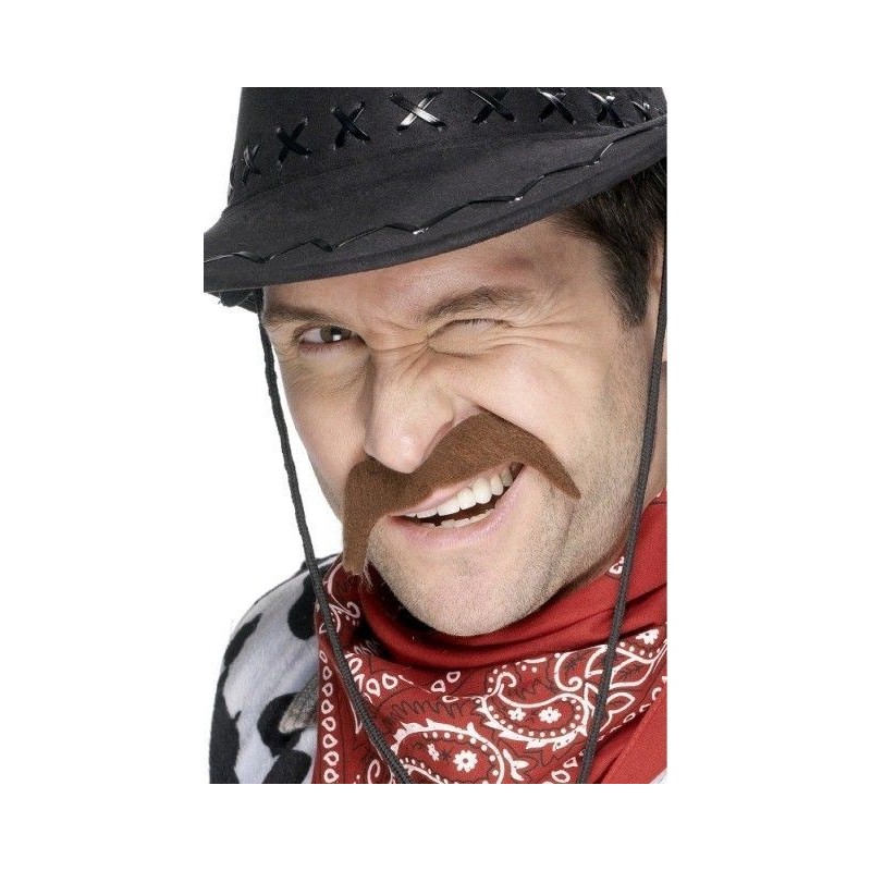 Bigote forajido del oeste castaño  vaquero