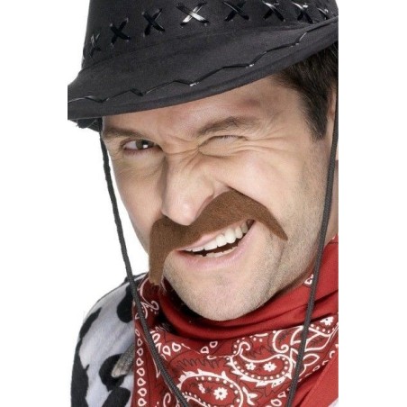 Bigote forajido del oeste castaño  vaquero 11929 5020570119297