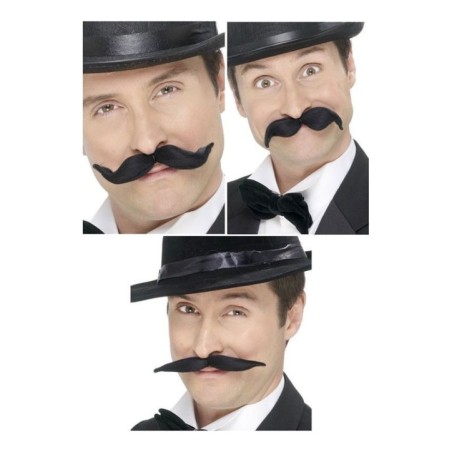 Bigote adaptable sin adhesivo ni goma negro 94016 5020570940167