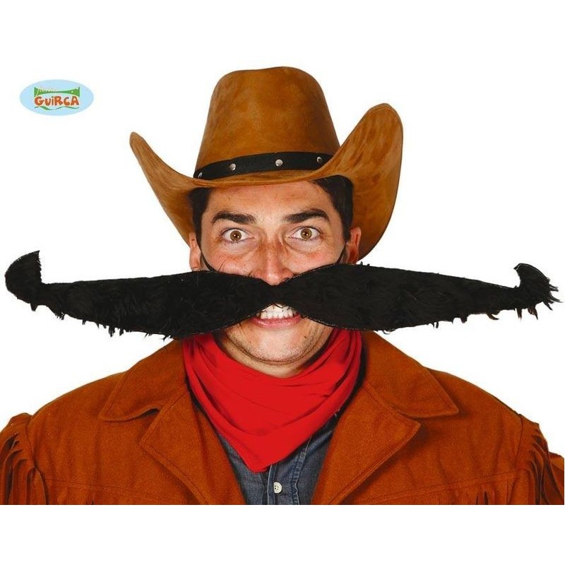 Bigote con elastico 55 cm negro  gigante