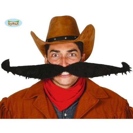 Bigote con elastico 55 cm negro  gigante 11952 8434077119525