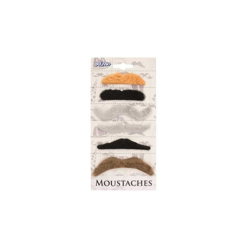 Bigotes surtidos set 6 unidades