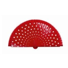 Abanico andaluza sevillana rojo lunares 4069 8435525834328