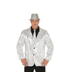 Americana lentejuelas plata para hombre talla l 88202 8434077882023
