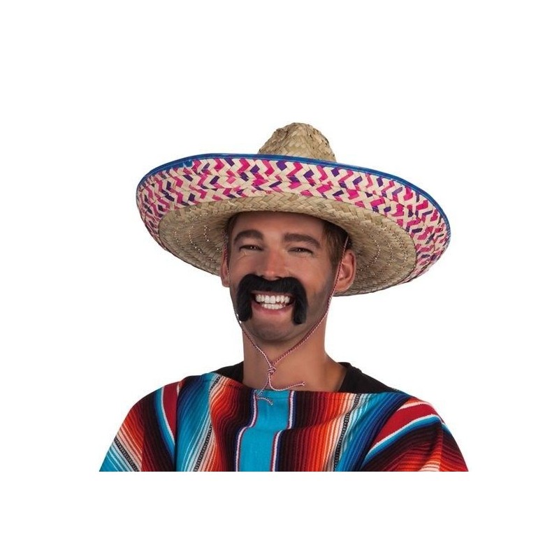 Bigote mexicano barato negro