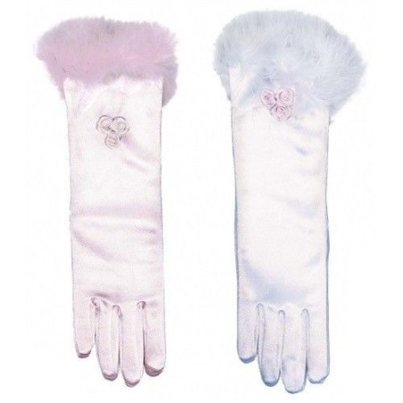 Guantes princesa infantiles largos rosas o azules 3433G 8003558343300