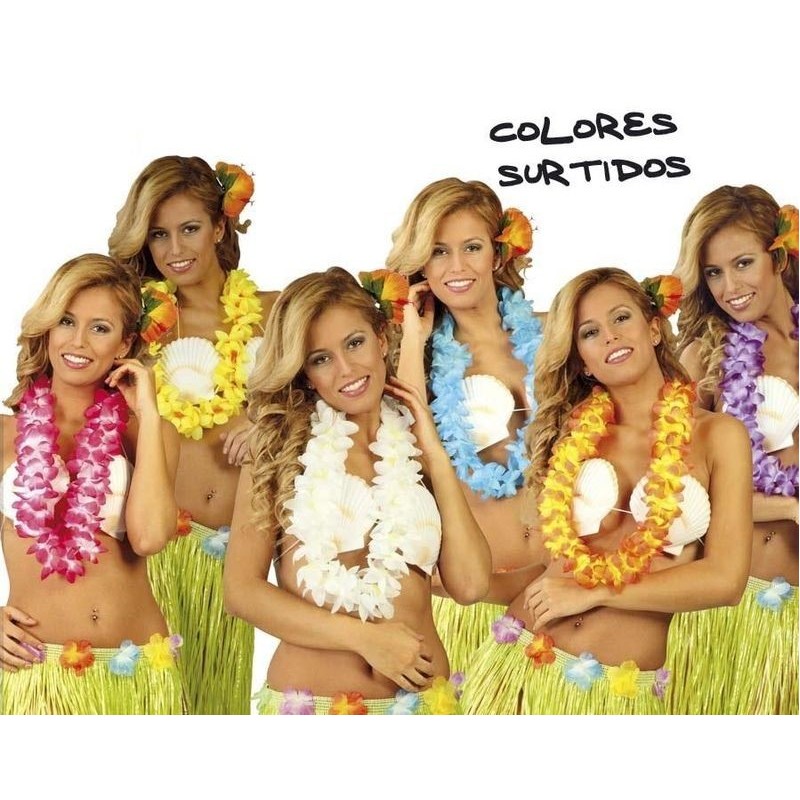 Collar hawaiano lujo elige color