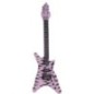Guitarra hinchable rockera rosa y negra 95 cm con bandolera