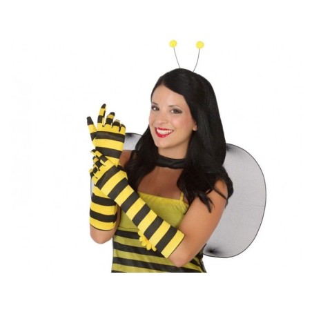 Guantes abeja largos rayas negras y amarillas 9233 8422259092339