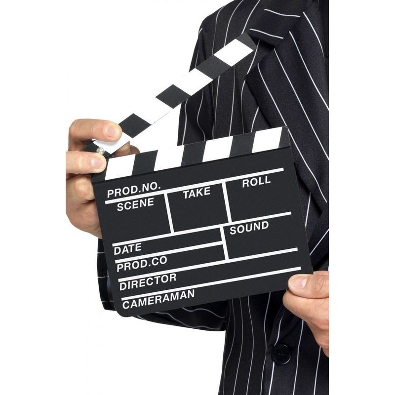 Claqueta de cine estilo hollywood 17,5 x 20 cm