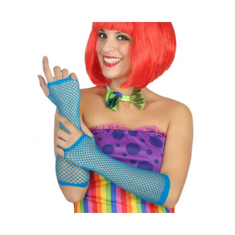 Guantes rejilla azul red malla