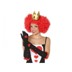 Guantes reina de corazones negros corazones rojos 50399 8422259503996