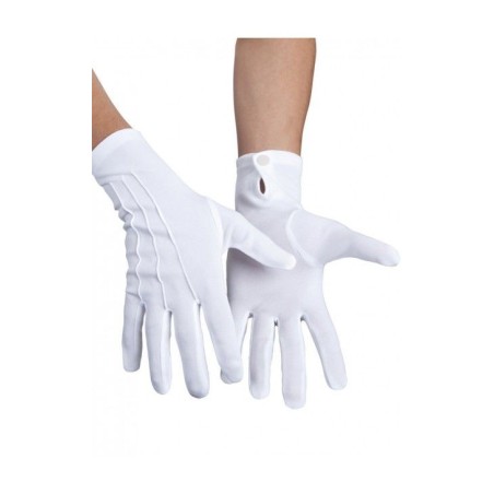 Guantes blancos cortos con rayas 3080 8712026030801