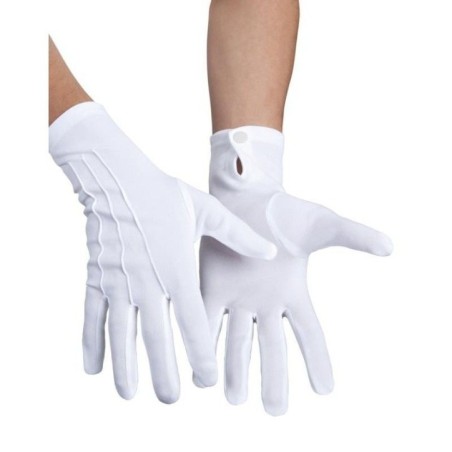Guantes blancos cortos con rayas talla XL 3081 8712026030818