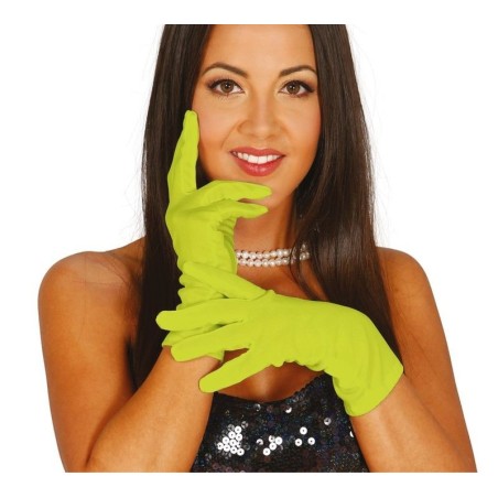 Guantes verde lima cortos 20 cm 17427 8434077174272