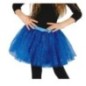 Tutu infantil azul oscuro con brillantina para niña 30 cm