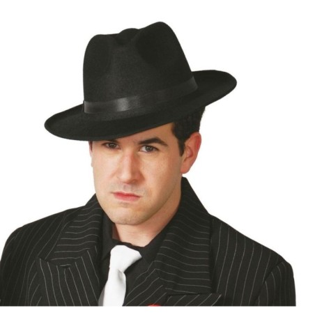 Sombrero ganster negro de tela 8434077135679 13567