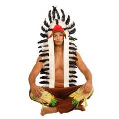 Penacho indio 116 cm tocado plumas largo 8434077132418 13241