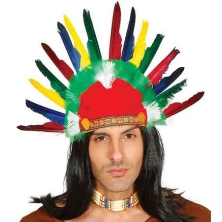 Penacho de plumas indio colores 8434077139103 13910