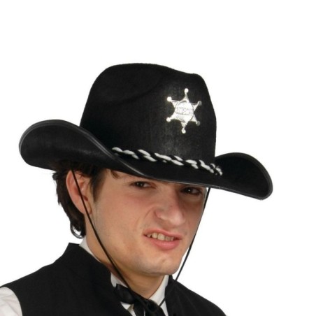 Sombbrero fieltro negro sheriff 8434077135471 13547