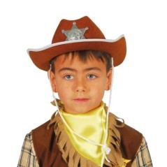 Sombrero sheriff infantil marron 8434077135594 13559
