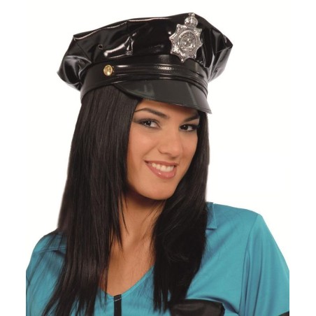 Gorra policia vinilo negra 8434077130834 13083
