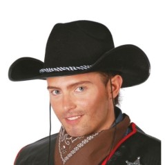 Sombrero vaquero fieltro negro 8434077135495 13549
