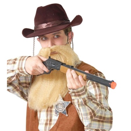 Sombrero vaquero flocado marron 8434077133149 13314