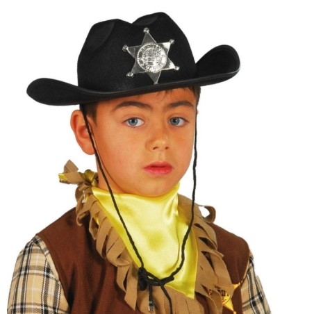 Sombrero sheriff negro infanti 8434077135631 13563