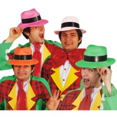 Sombrero ganster plastico colores surtidos fiesta baratos 8434077130797 13079