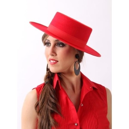 Sombrero cordobes fieltro rojo lujo 8423667064116 021265R