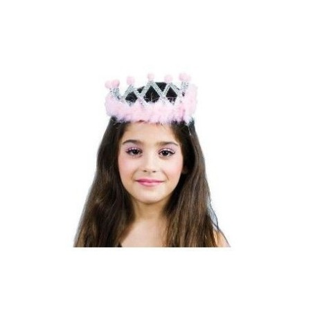 Corona reina con boa tiara  princesa azul rosa 8423667062549 102123