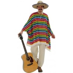 Sombrero y poncho mejicano adulto 8003558954308 9543X