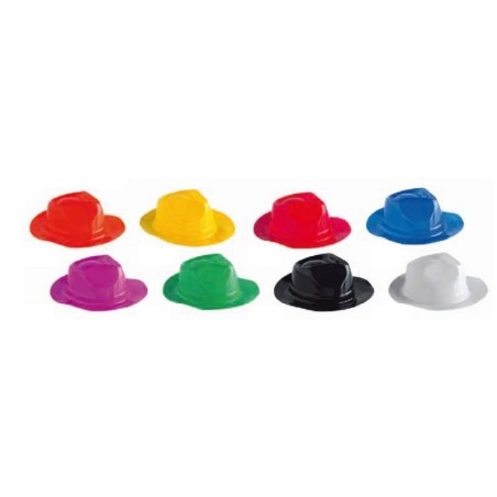Sombrero plastico alcapone ganster vaquero colores 8422935551112 55111