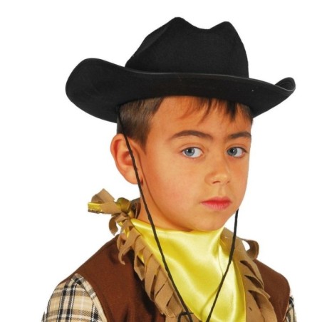 Sombrero vaquero infantil fieltro negro 8434077135648 13564