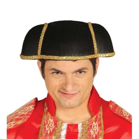 Montera torero adulto ribetes dorados sombrero 8434077131190 13119