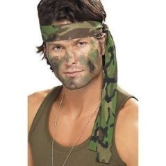 Cinta para el pelo camuflaje ejercito rambo bandana 5020570354186 35418