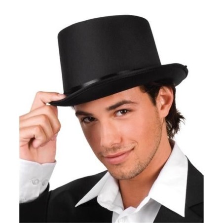 Sombrero chistera satin negra gala 8712026041333 4133